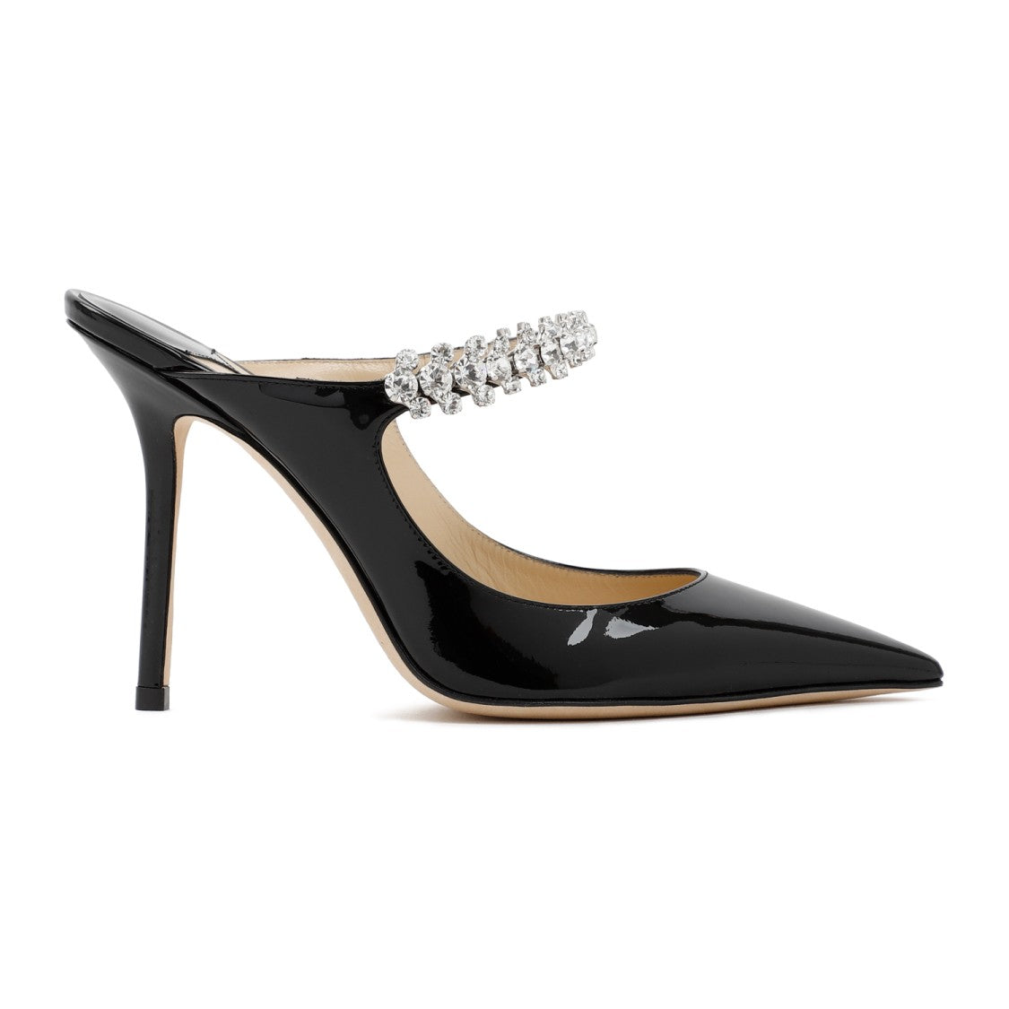Jimmy Choo Black Patent Leather Bing 100 Sandals