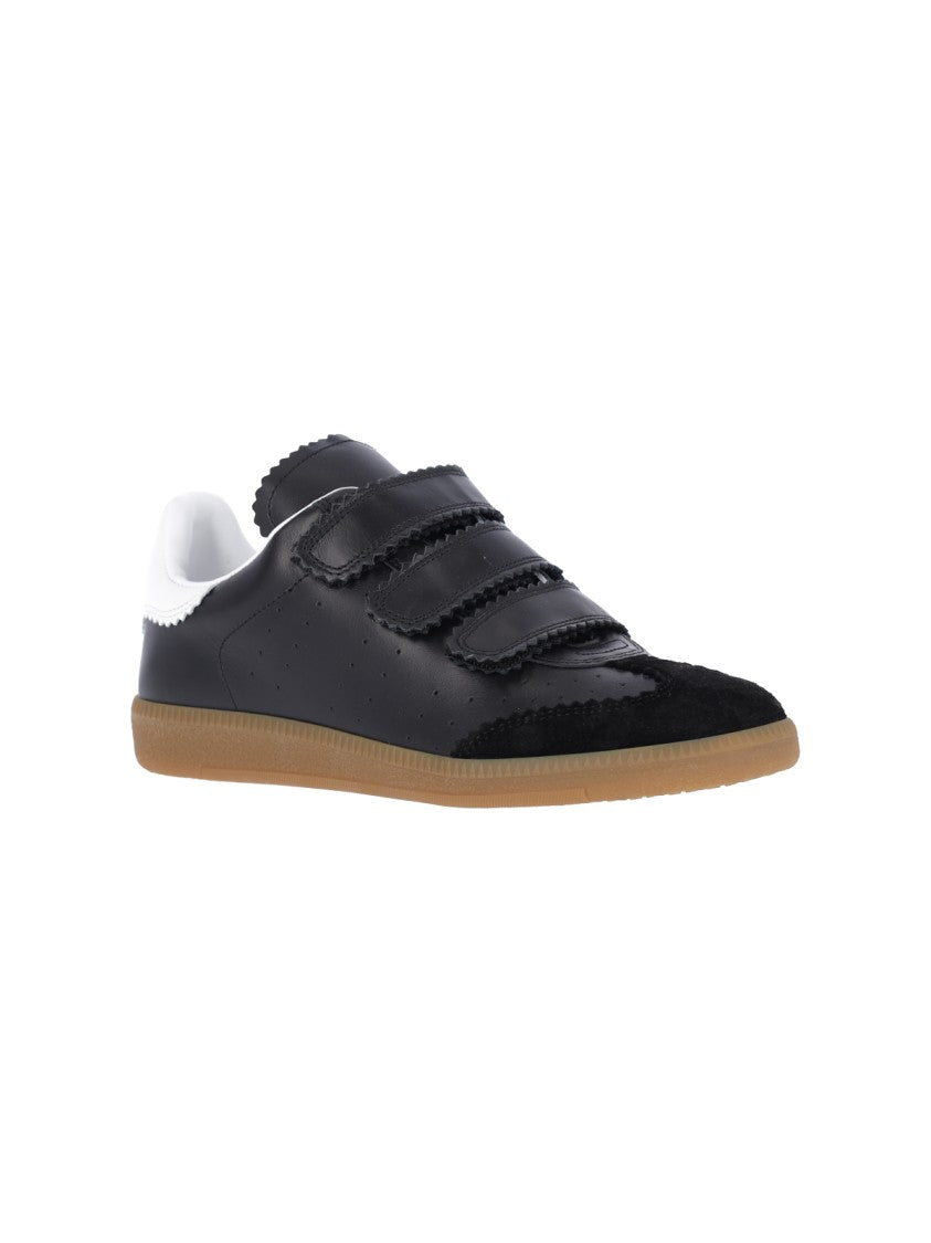 Isabel Marant Black Beth Leather Suede Sneakers