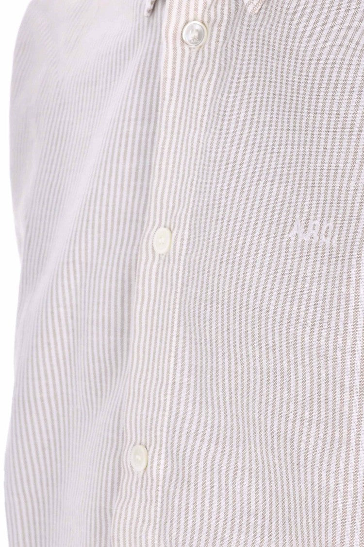 A.P.C. Standard Fit Cotton Piquet Striped Shirt