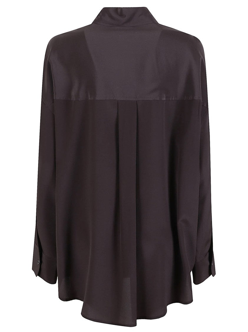 P.A.R.O.S.H. Silk Shirt With Classic Collar And Button-Down Front