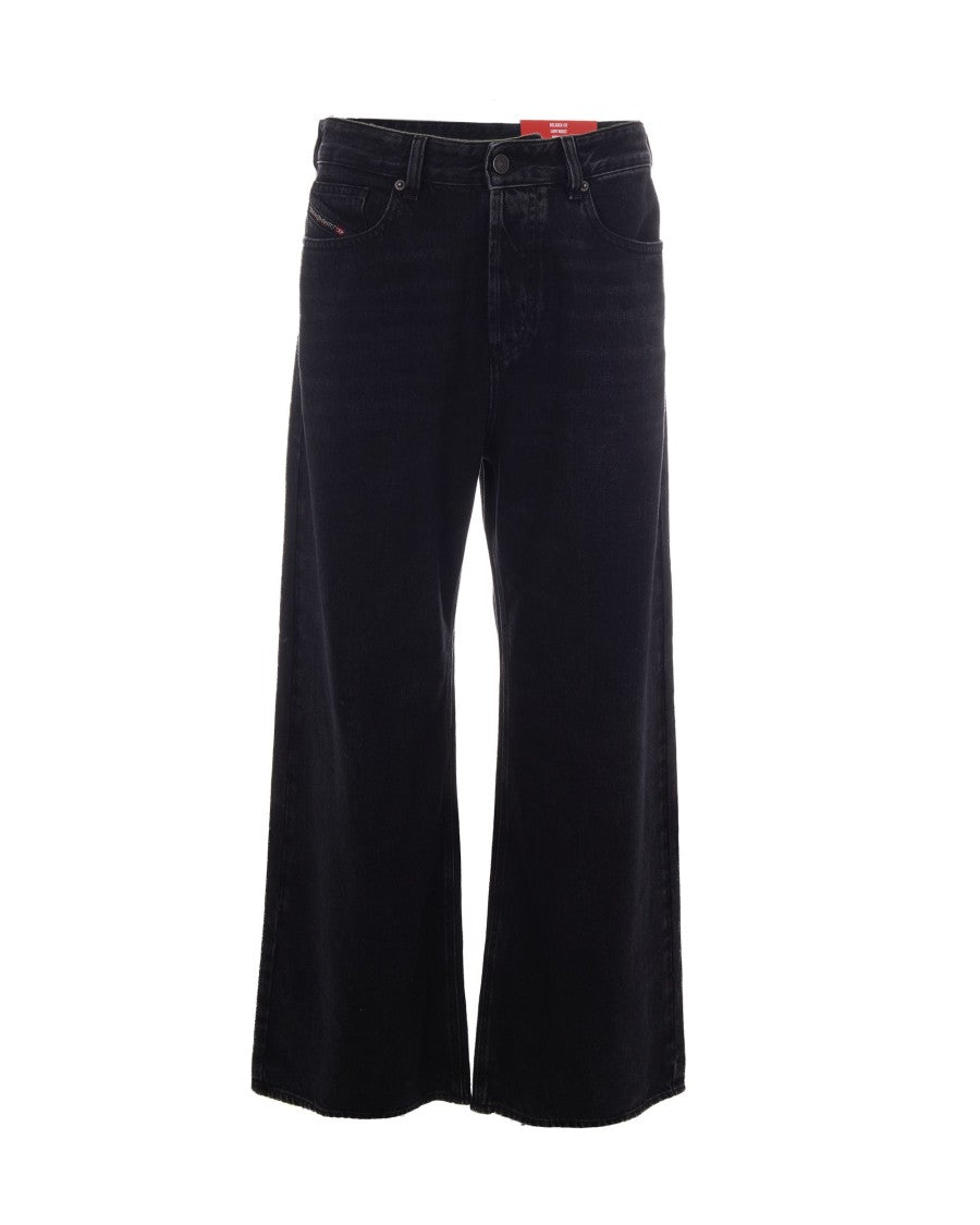 Diesel Relaxed Fit Wide-Leg Jeans With Low Waist