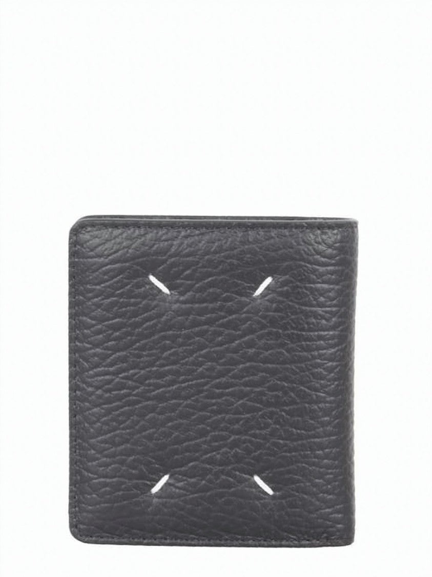 Maison Margiela Textured Cowhide Leather Compact Bifold Wallet