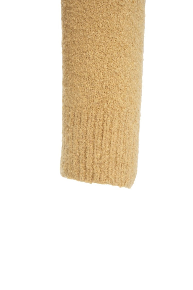 Roberto Collina Beige Turtleneck Sweater With Classic Knit Design