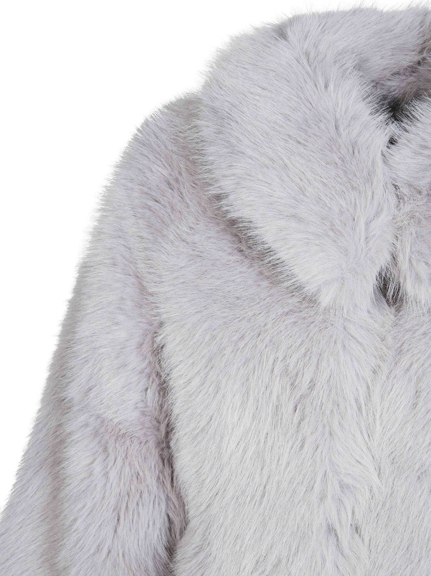 Rotate Flared Faux Fur Short Jacket
