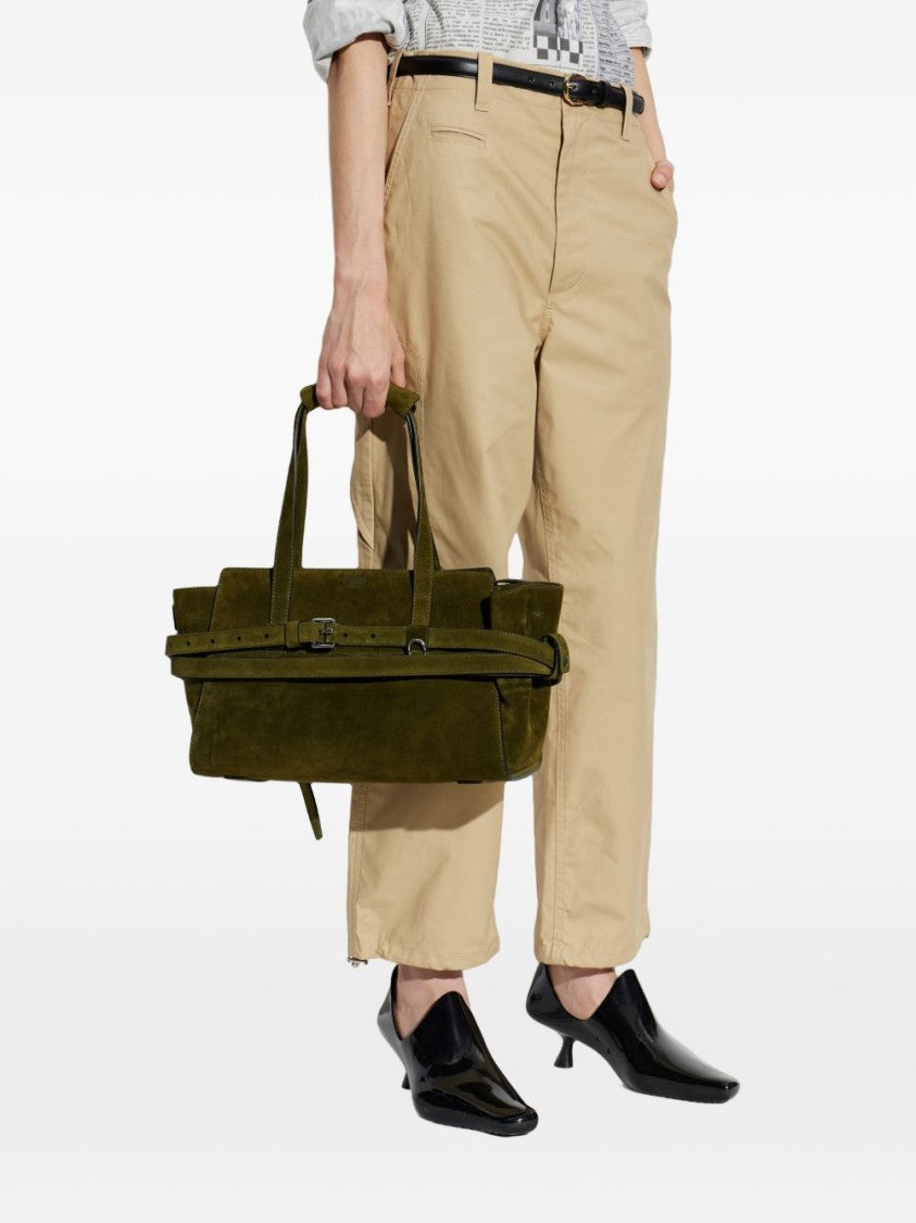 Moschino Minimalist Structured Leather Top Handle Bag