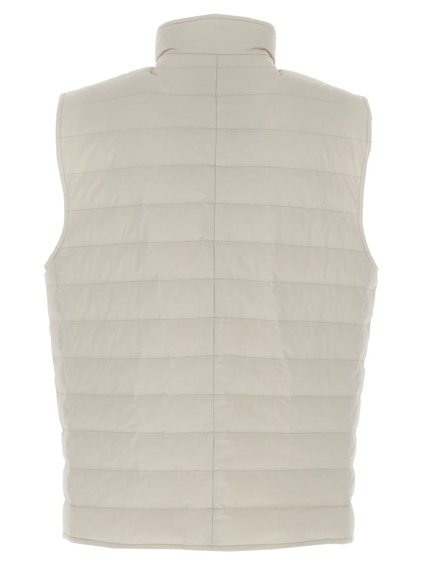 Brunello Cucinelli Quilted Vest In Water-Repellent Technical Fabric