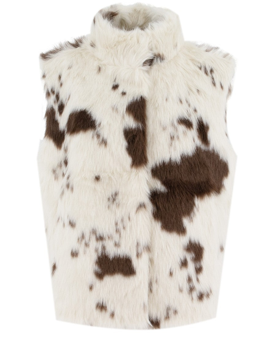 Mc2 Saint Barth Faux Fur Sleeveless Waistcoat