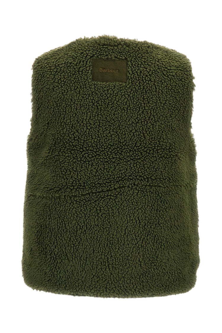 Barbour Green Bowes Button-Up Fleece Vest