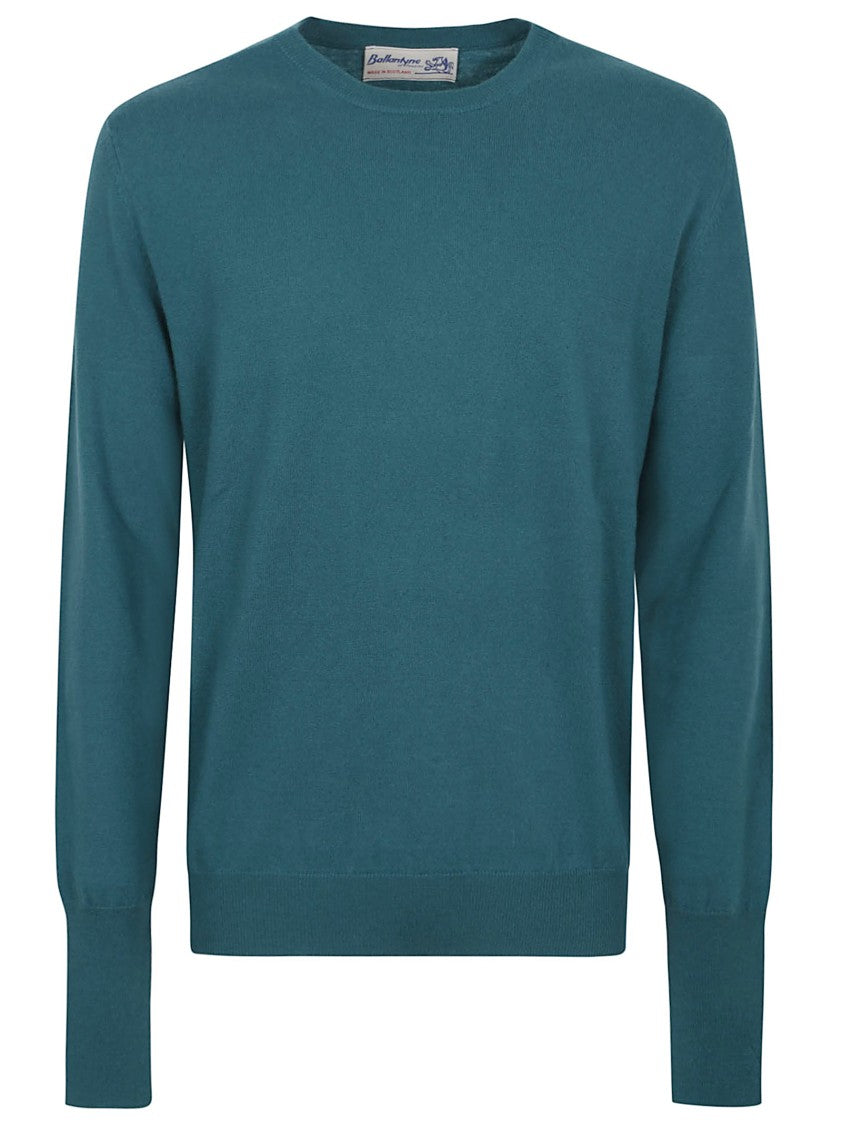 Ballantyne Finely Knit Cashmere Pullover With Ribbed Detailing