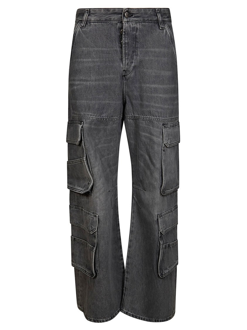 Diesel Relaxed-Fit Low-Rise Cargo Jeans With Flap Pockets