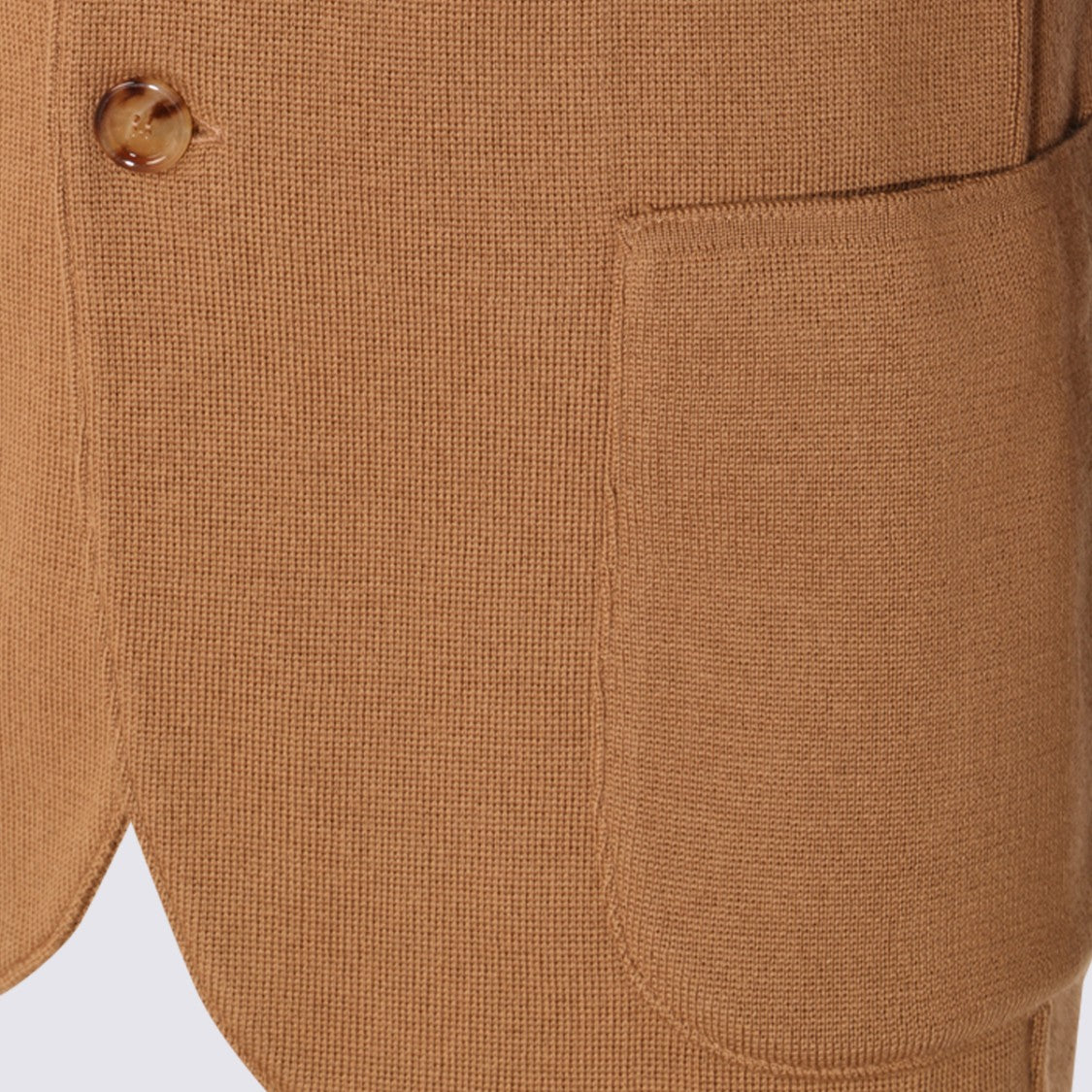 Lardini Tailored Blazer With Notch Lapels And Unique Lapel Pin