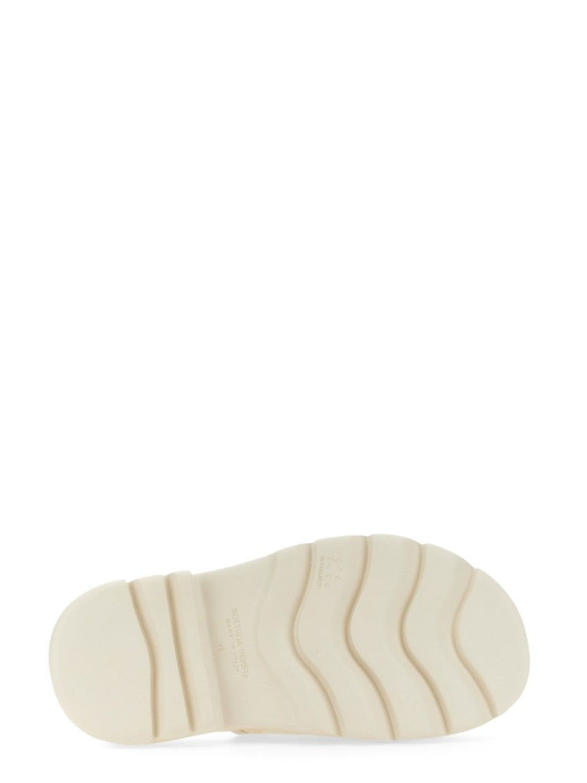 Bottega Veneta Minimalist Lamb Leather Sandal With Rubber Sole