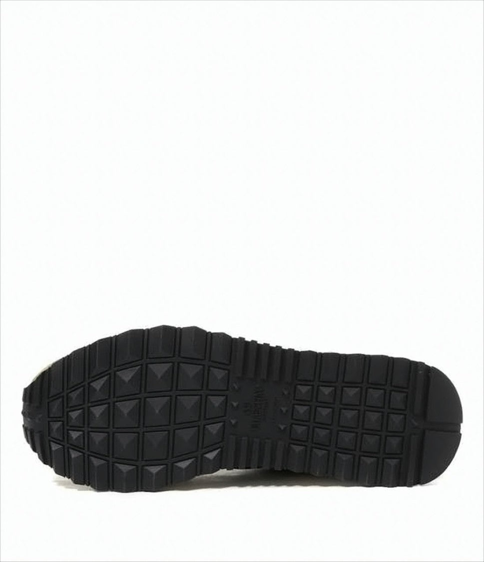 Valentino Garavani Layered Suede And Leather Sneakers