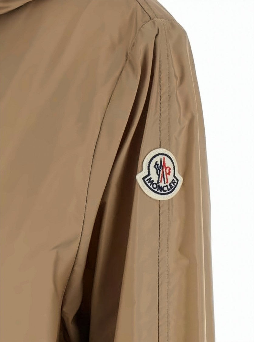 Moncler Short Brown Polyamide Moncler Jacket With Relaxed Fit
