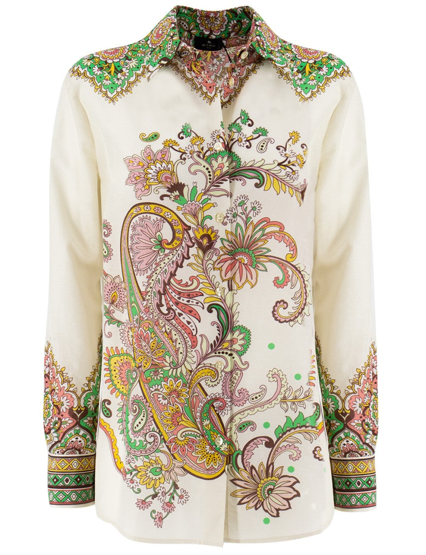 Etro Cotton-Silk Blend Shirt With Intricate Paisley