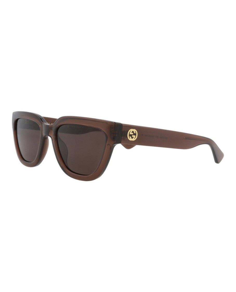 Gucci Cat Eye-Frame Injection Sunglasses With Gold Logo Accent