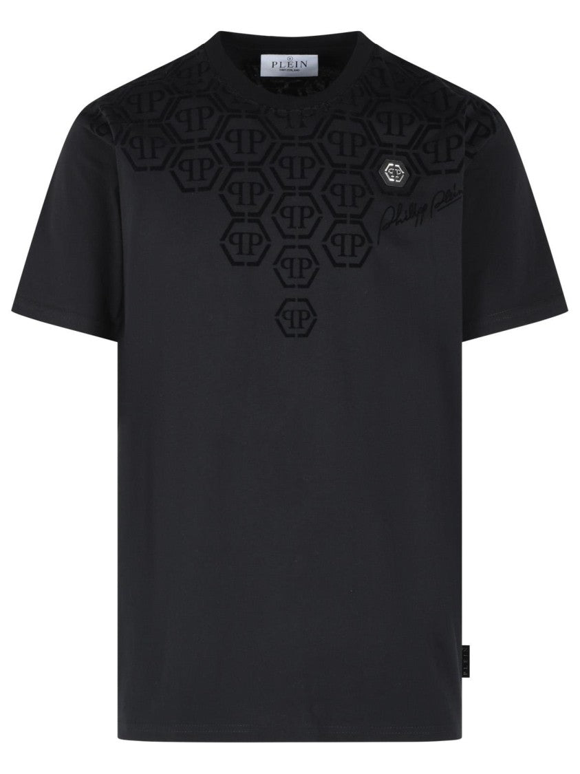 Philipp Plein Black Cotton T-Shirt