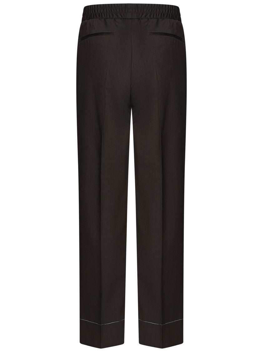 Brioni Brown Stretch Virgin Wool Trousers