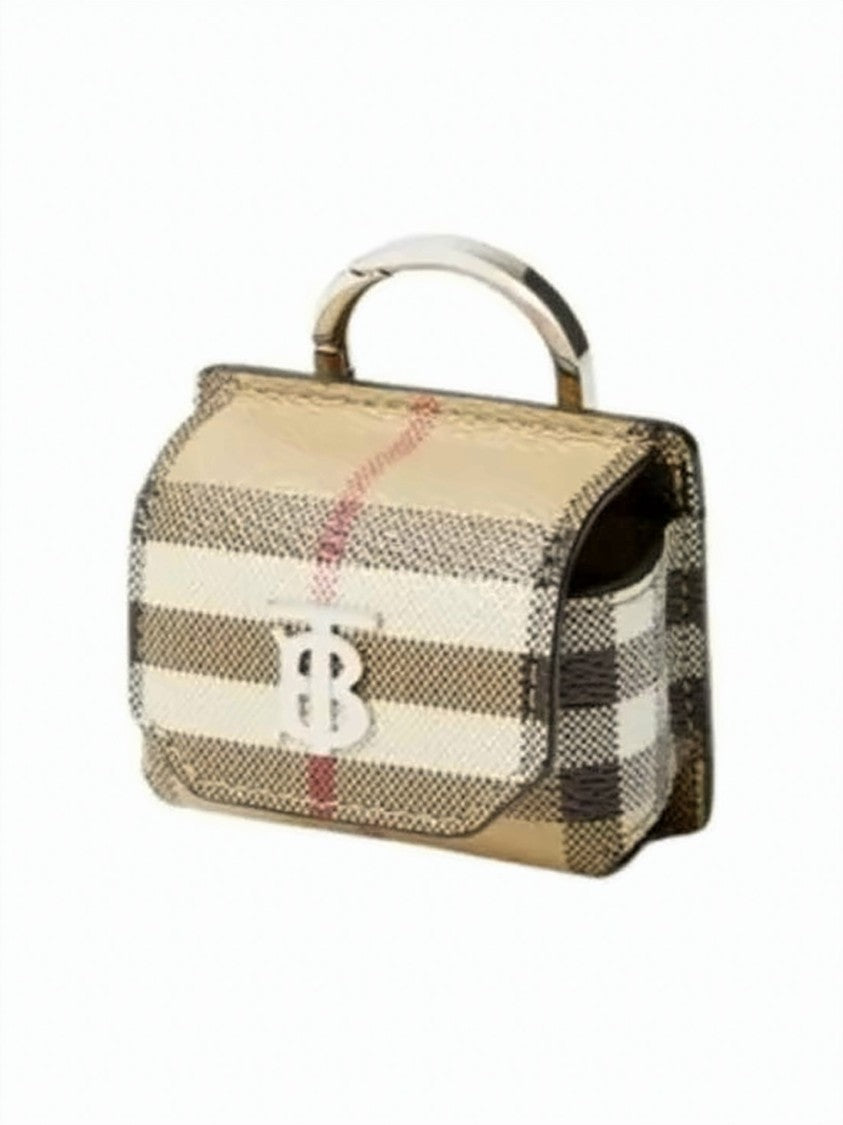 Burberry Structured Beige Brown Checkered Airpods Pro Case