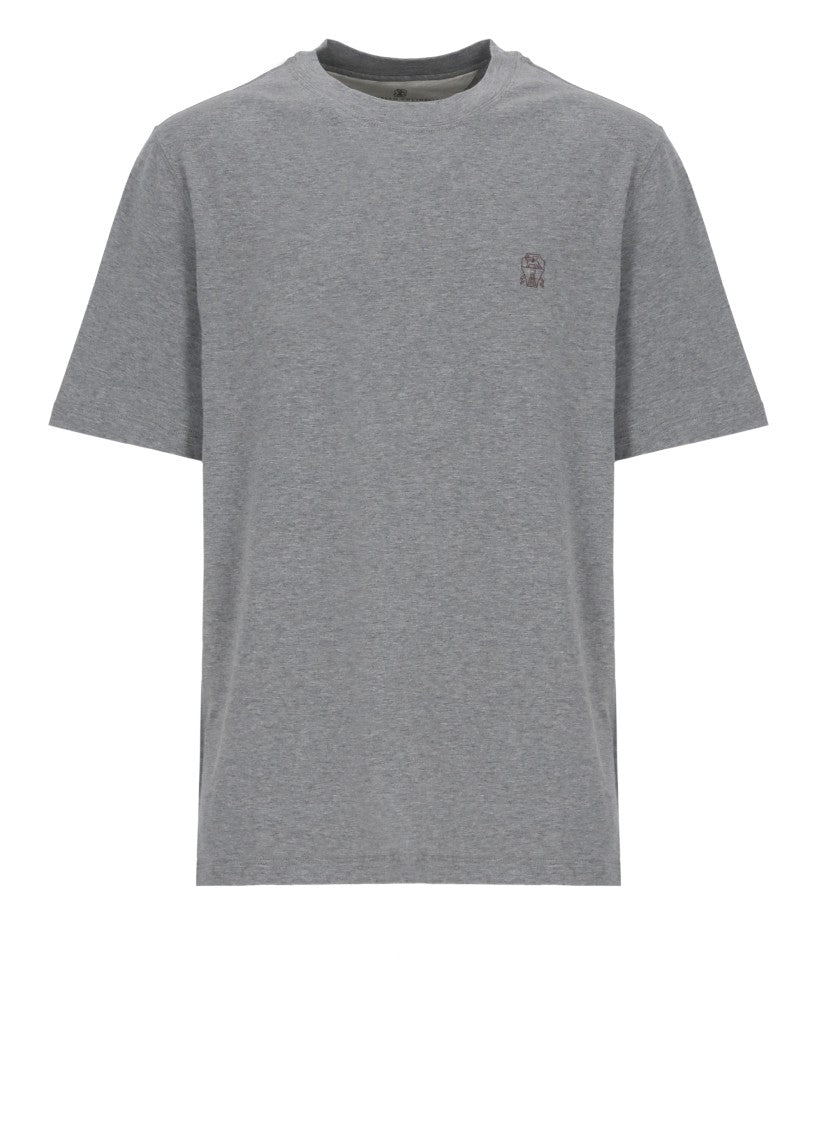 Brunello Cucinelli Cotton T-Shirt With Logo