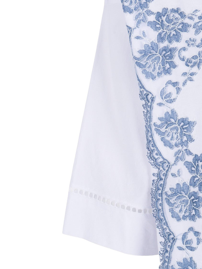 Ermanno Scervino Short Sleeve Embroidered T-Shirt