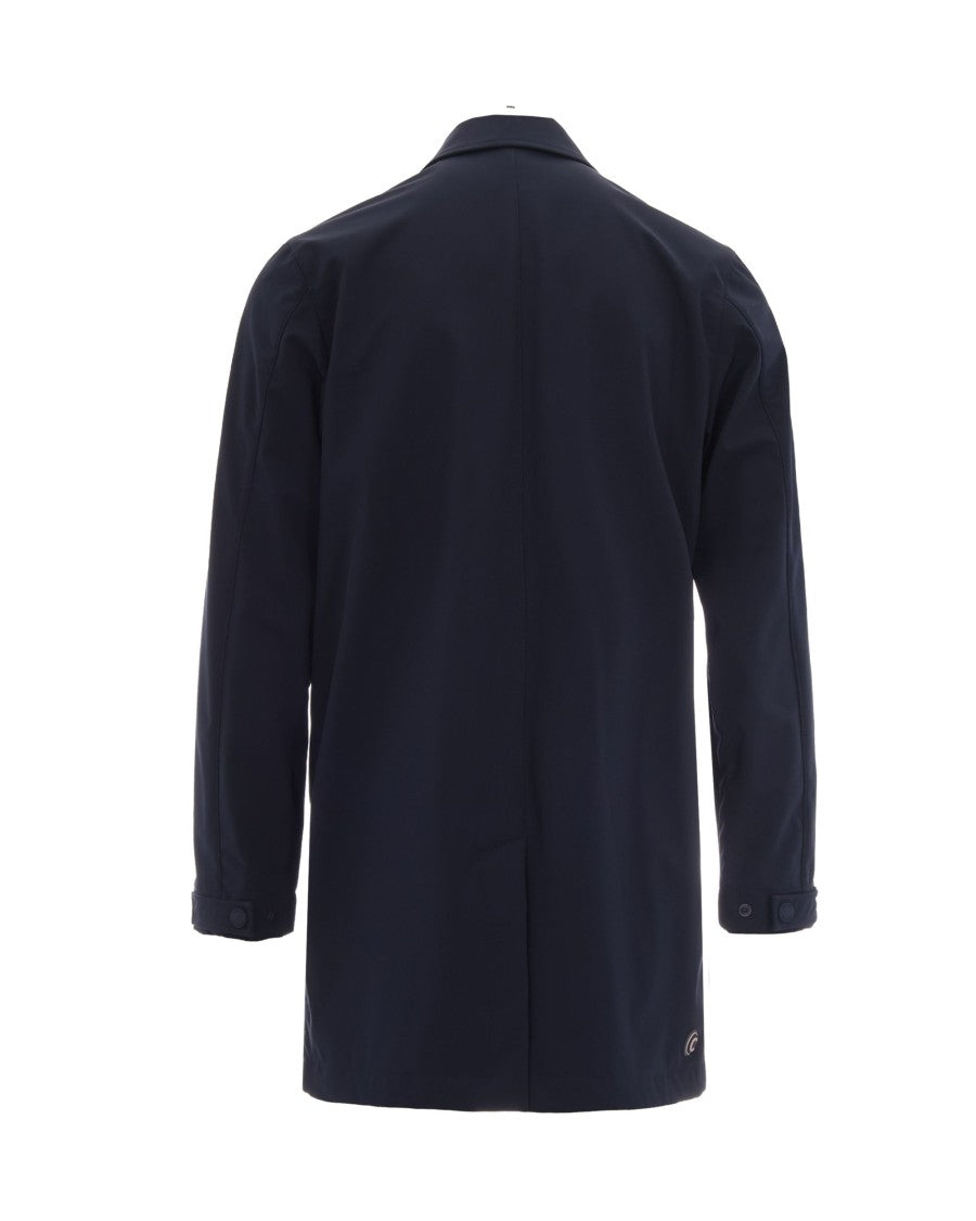 Colmar Softshell Navy Blue Jacket With Classic Collar And Adjustable Cuffs