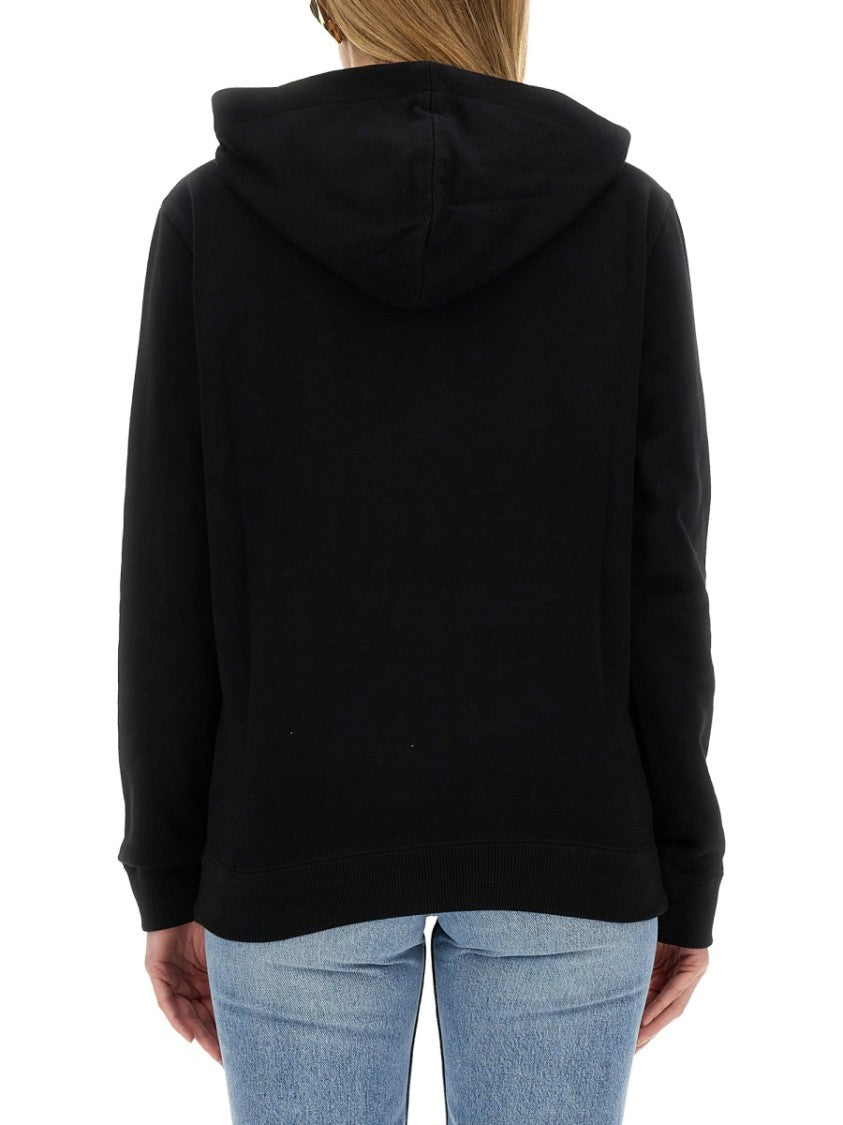 Saint Laurent Relaxed Fit Hoodie With Iconic Logo Print