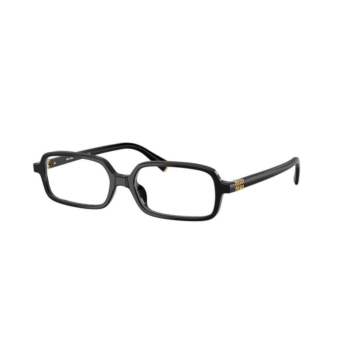 Miu Miu 0Mu 01Yv Rectangular Black Acetate Eyeglasses