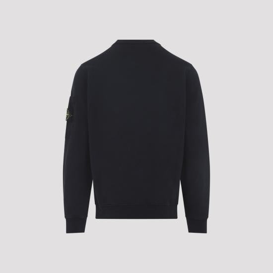 Stone Island Long-Sleeve Cotton Sweatshirt With Iconic Emblem