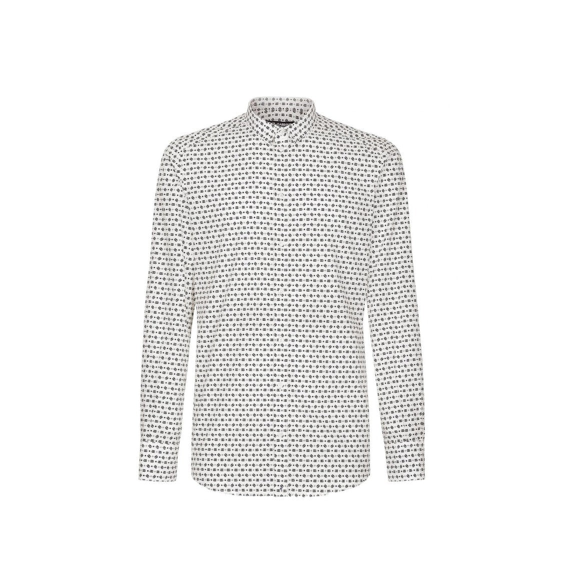 Dolce & Gabbana All Over Logo Pattern Cotton Shirt