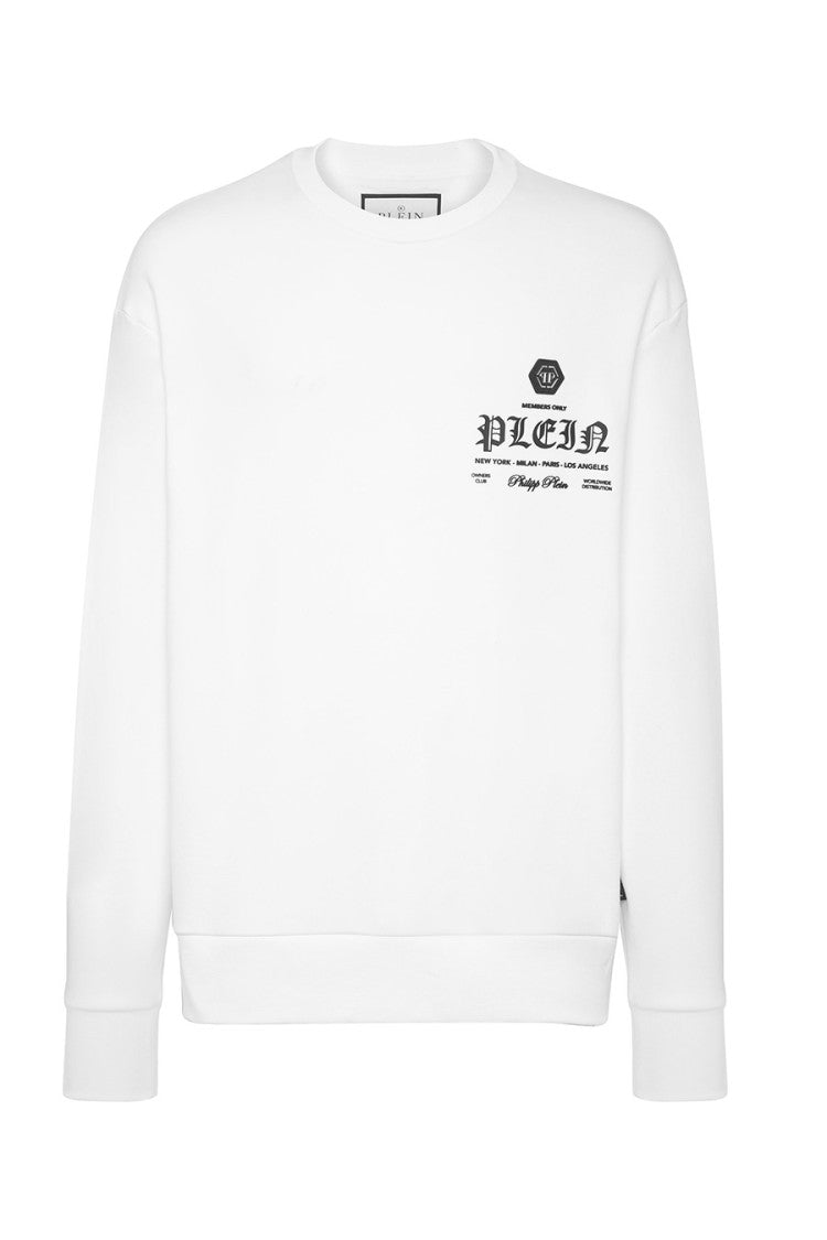 Philipp Plein White Cotton Sweatshirt