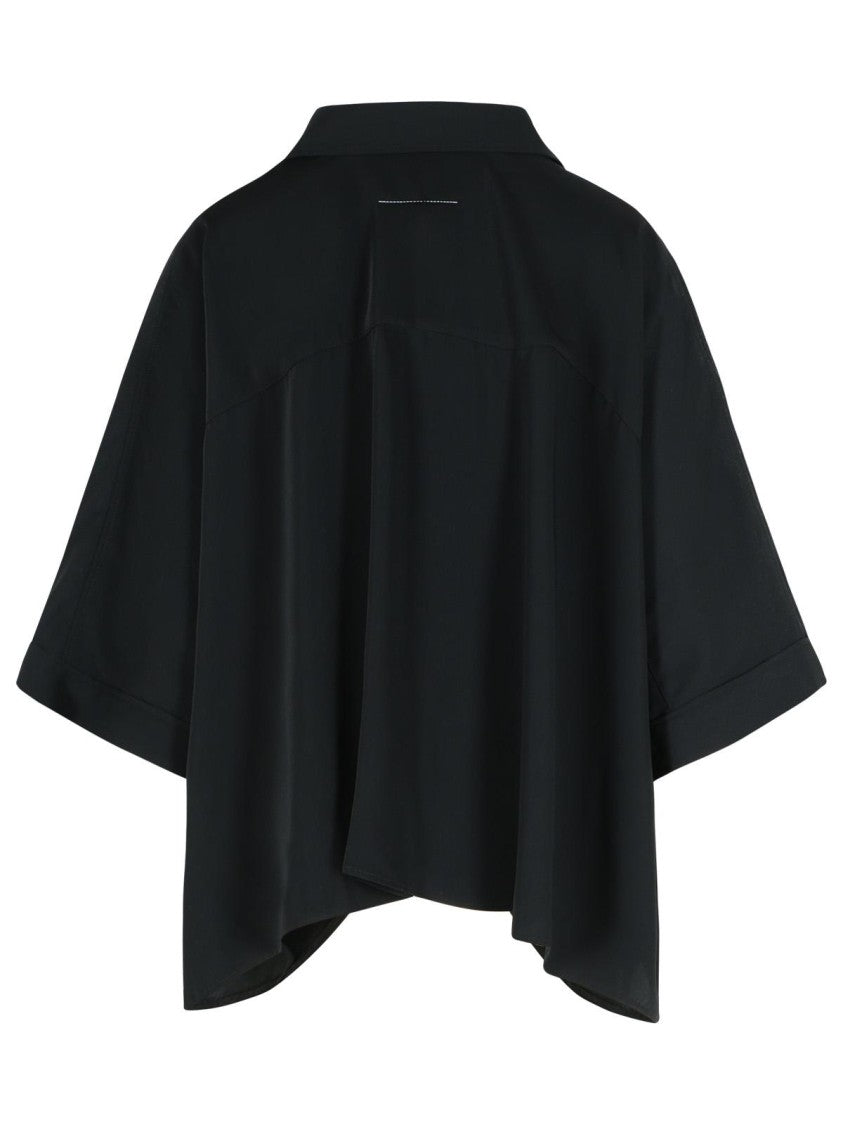 Mm6 By Maison Margiela Black Polyester Cape
