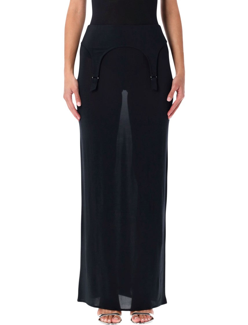 Jean Paul Gaultier Long Sheer Skirt With Lingerie Details