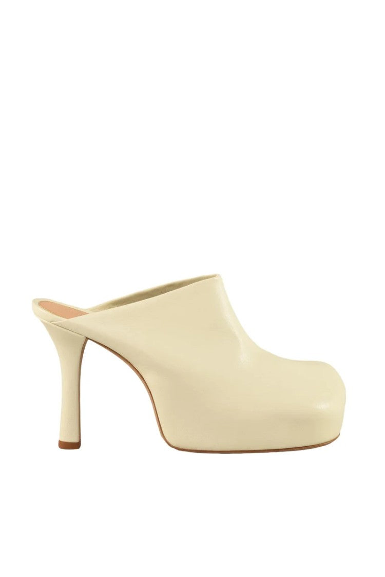 Bottega Veneta High Heel Mule - Cream