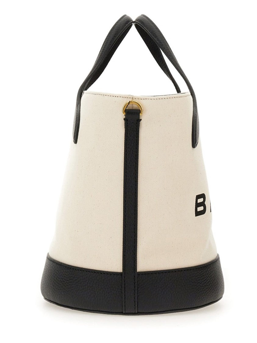 Bally Structured Bucket Bag With Dual Handles And Adjustable Strap