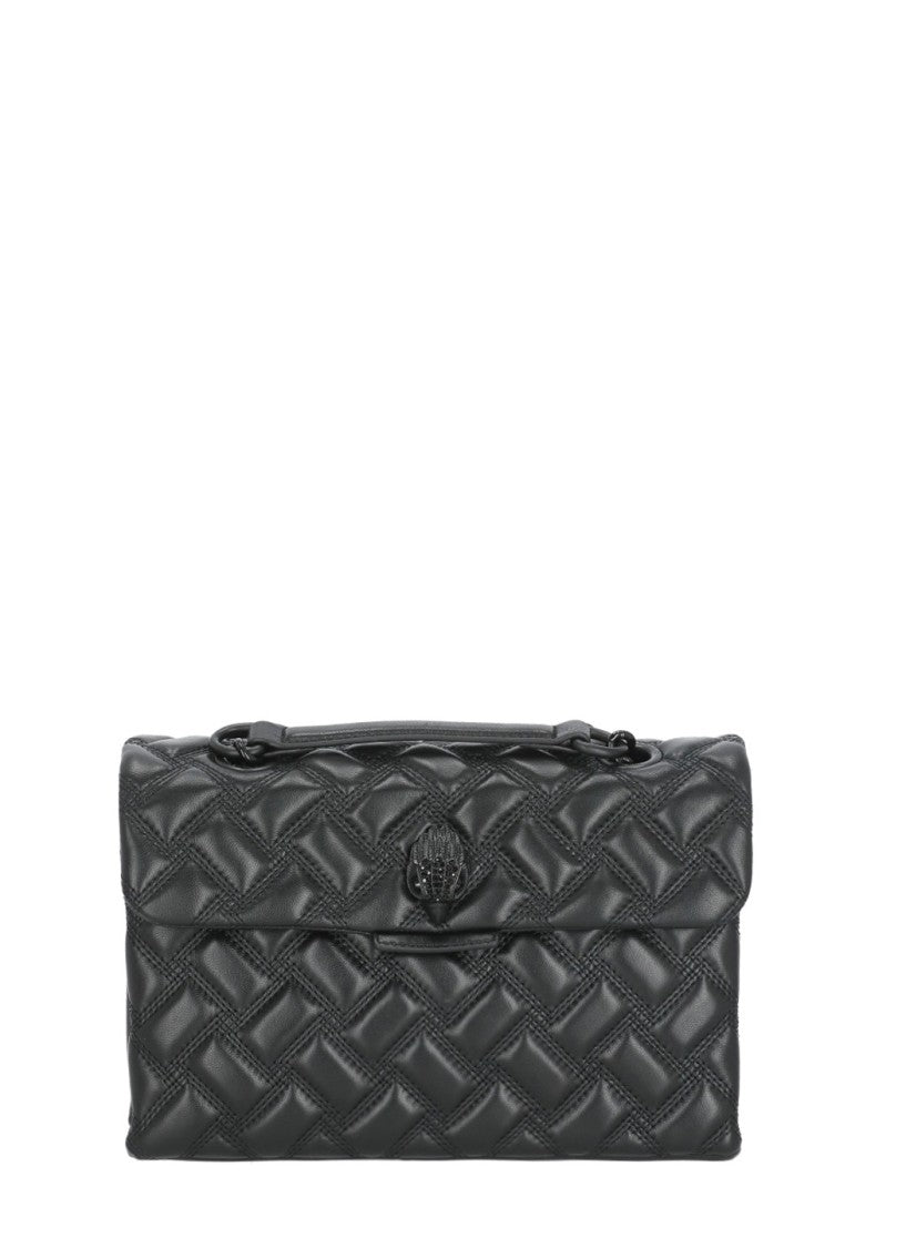Kurt Geiger Black Kensington Quilted Leather Shoulder Bag