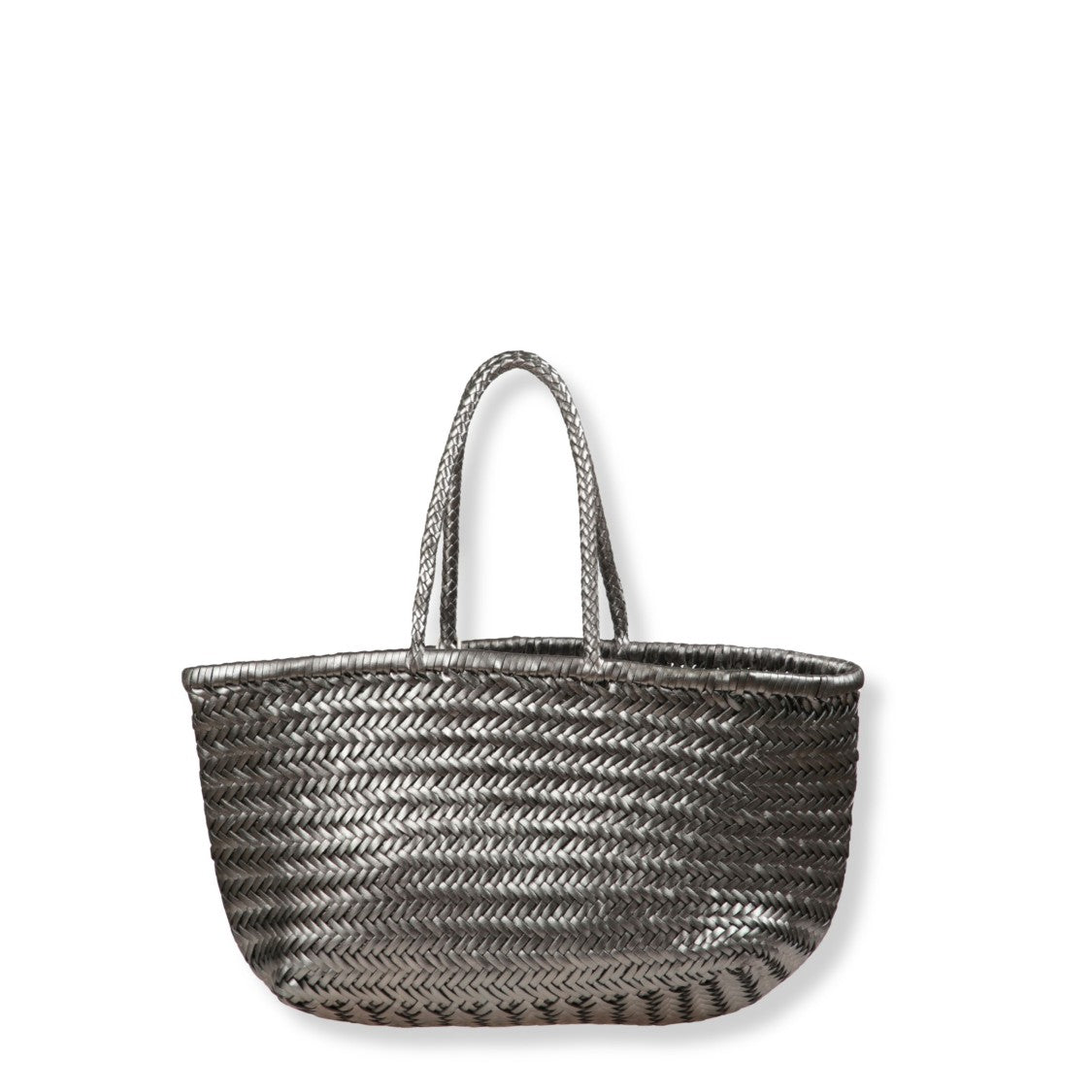 Dragon Diffusion Bamboo Woven Handbag With Intricate Herringbone Design