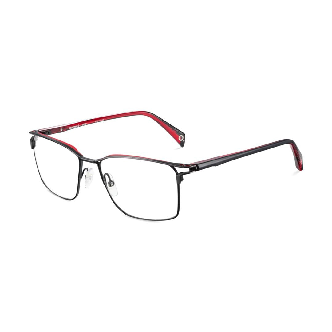 Etnia Barcelona Montmelo Rectangular Frame Eyeglasses With Red Accent