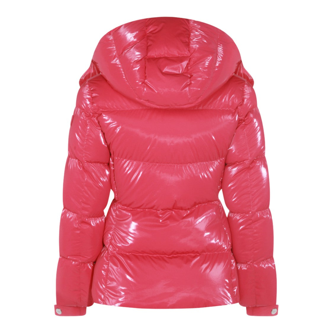 Add Glossy Puffer Coat With Detachable Hood