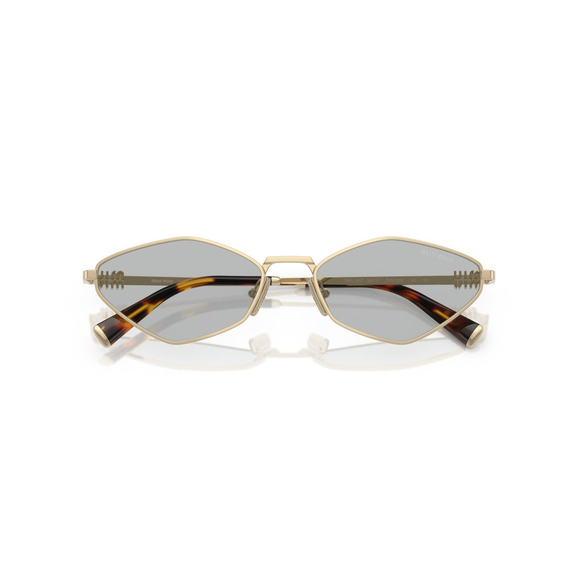 Miu Miu 0Mu 56Zs Angular Geometric Metal Sunglasses