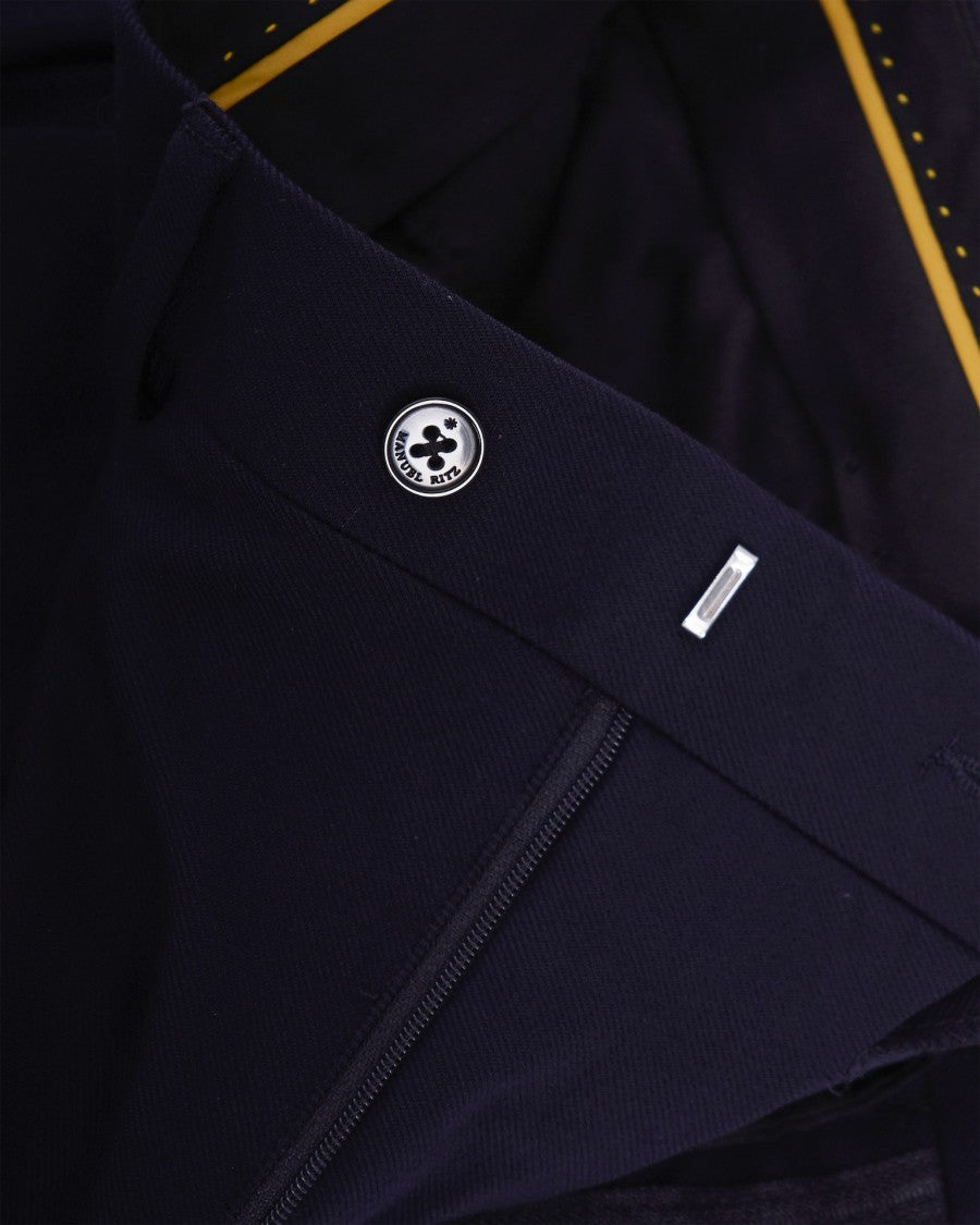 Manuel Ritz Single-Breasted Blue Suit