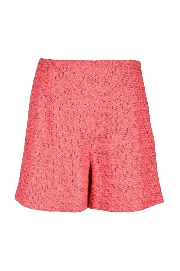 Maria Vittoria Paolillo Mvp Red High-Waist Cotton-Blend Shorts