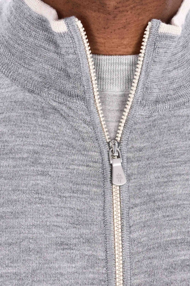 Eleventy Wool-Silk Full-Zip Sweater