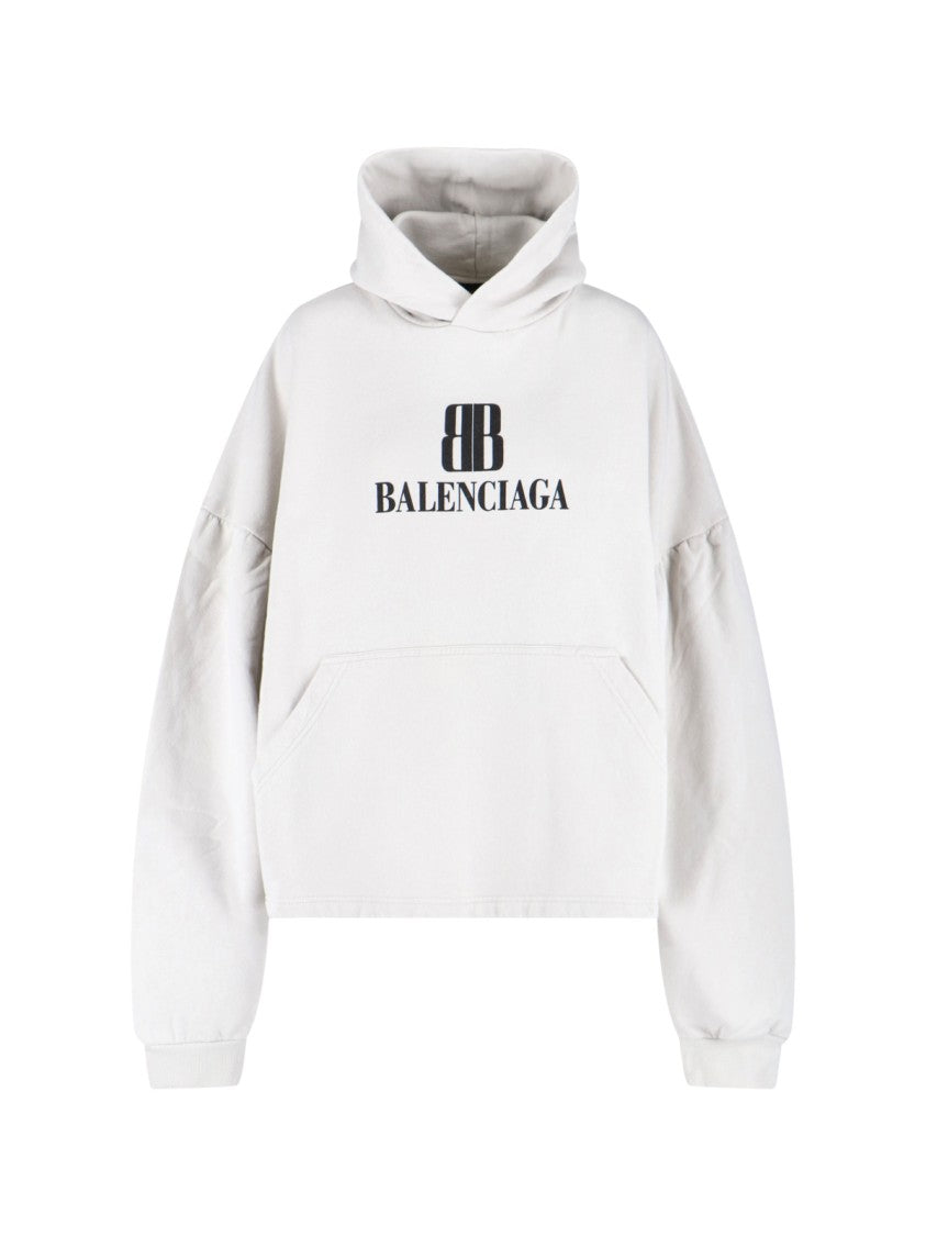 Balenciaga Logo Hoodie – White