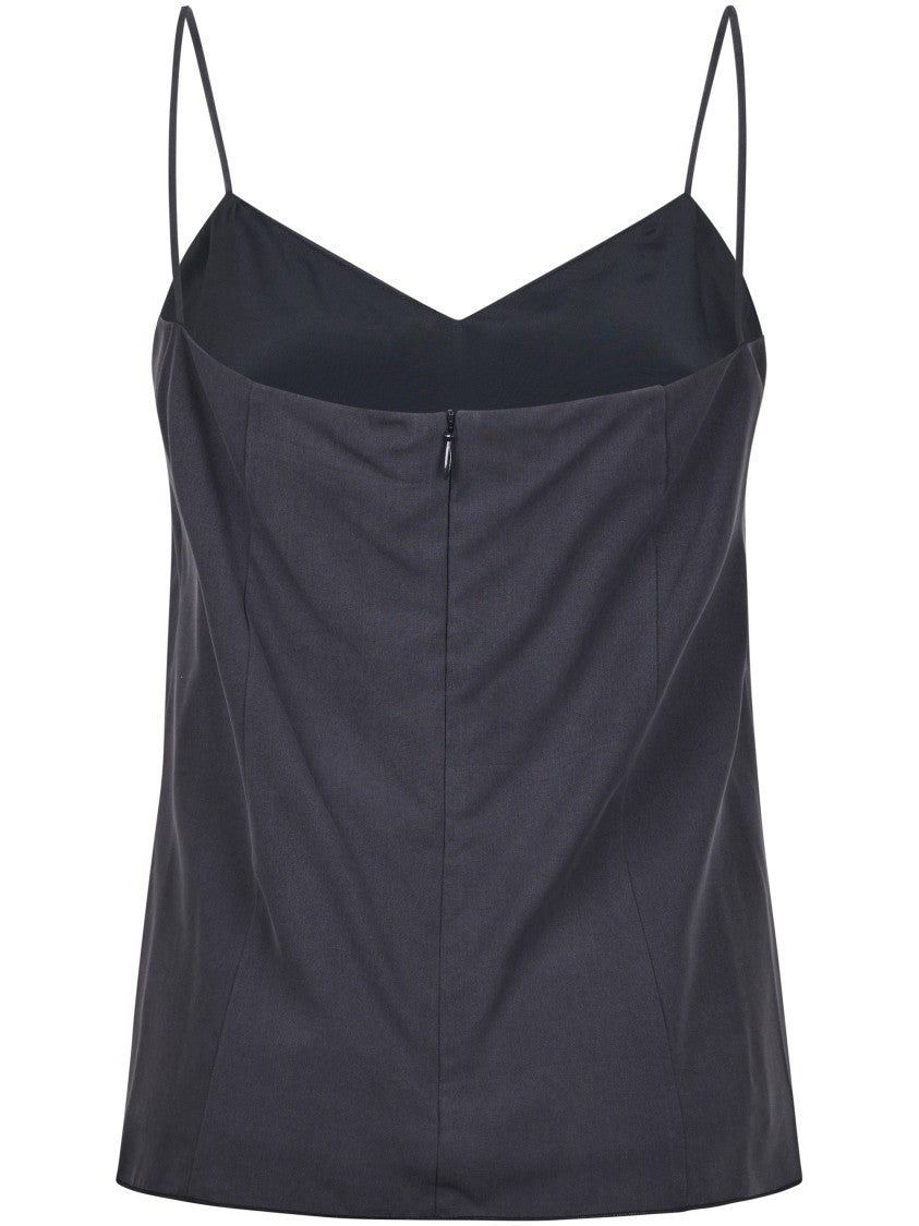 Max Mara Silk Tank Top With Minimalist Design