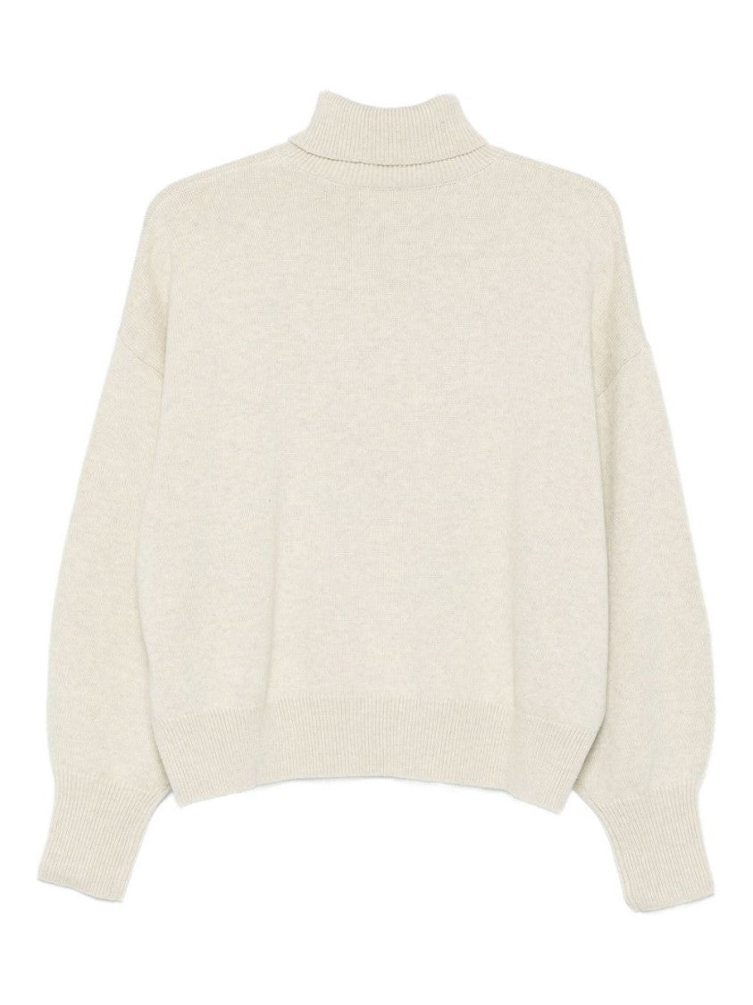 Isabel Marant Étoile Gray Cotton-Wool Blend Sweater With High Neckline
