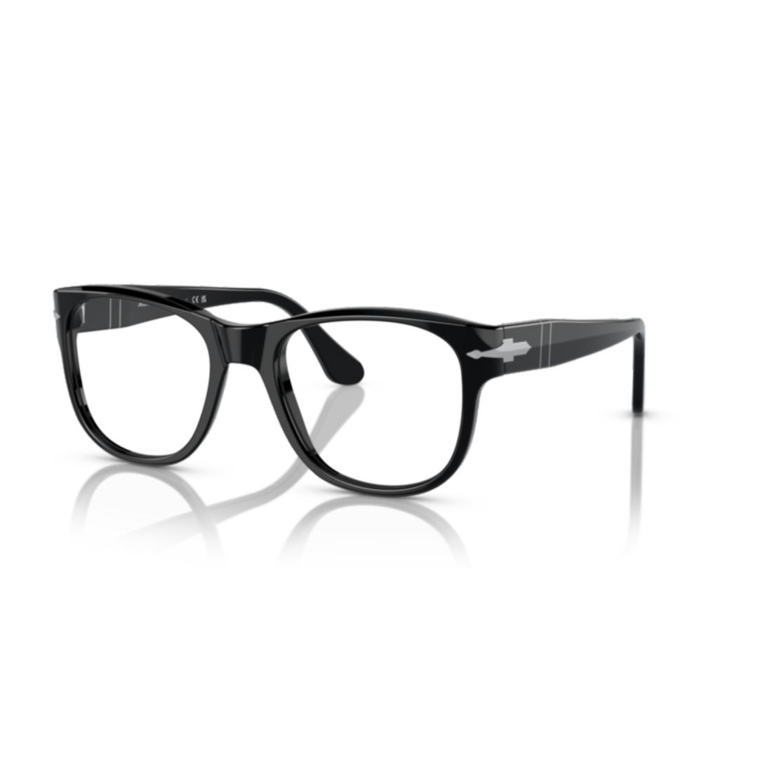 Persol 3312V Vista Glossy Black Acetate Rectangular Eyeglasses