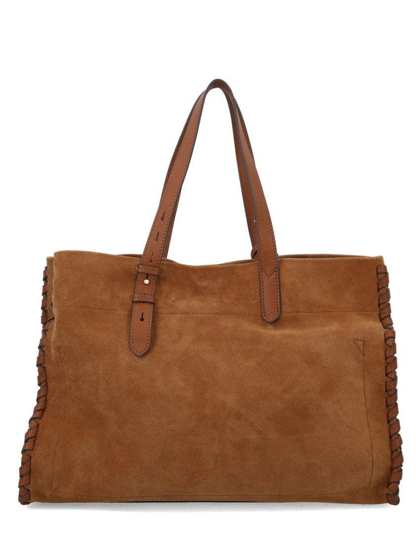 Anya Hindmarch Mortimer Suede Whipstitch Tote Bag