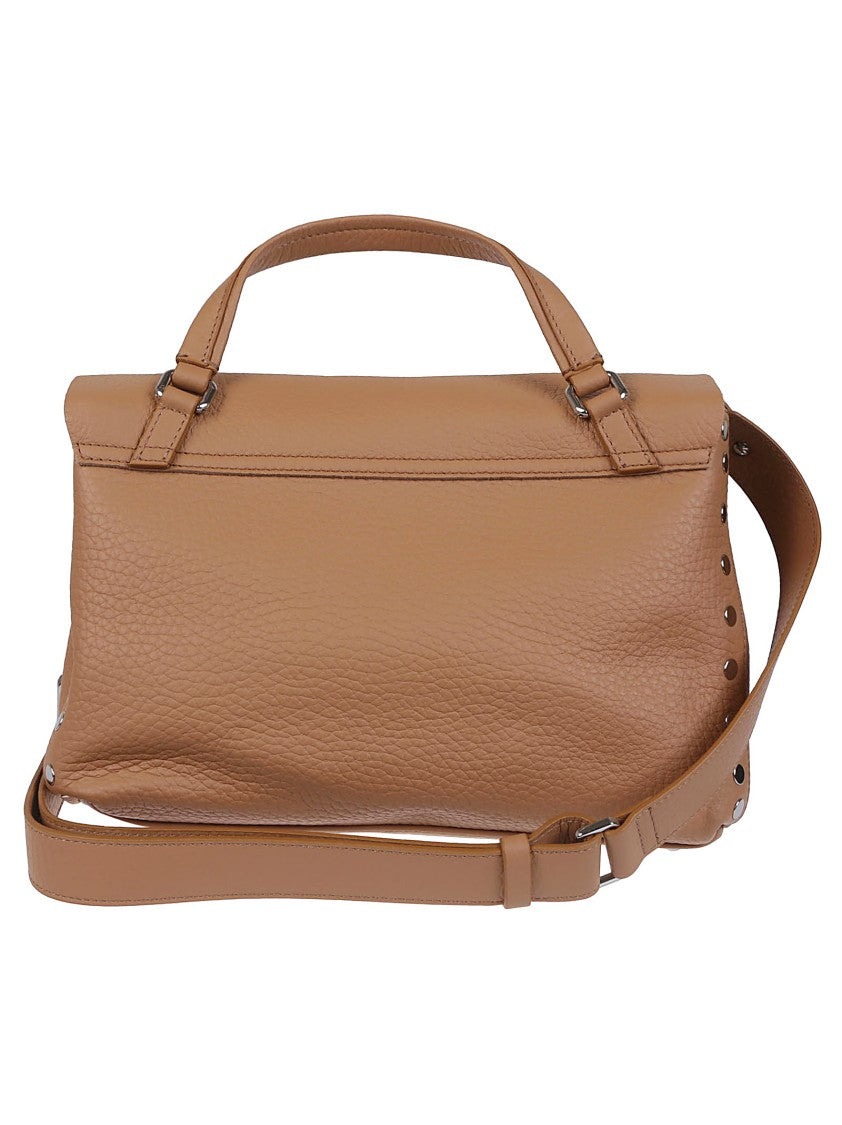 Zanellato Structured Leather Handbag With Metallic Clasp