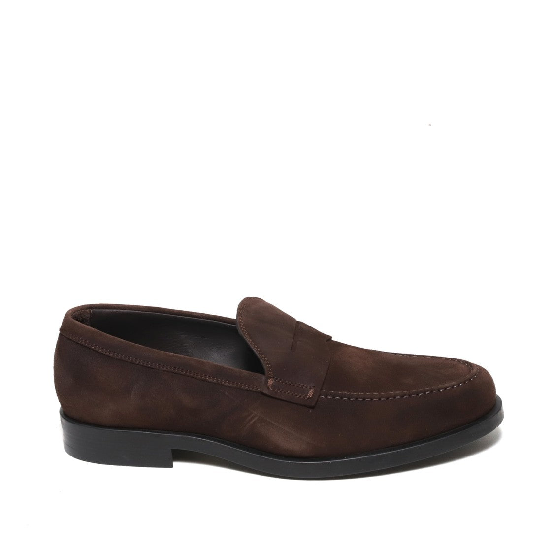 Rossano Bisconti Moccasin With Mask In Soft Ebony Suede